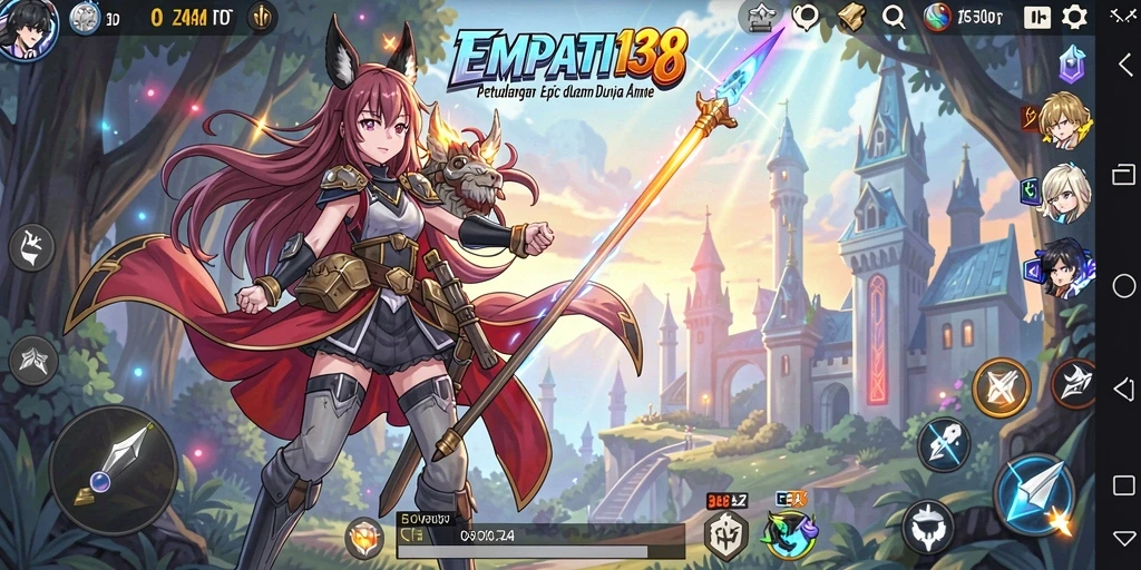 Tampilan gameplay <strong>EMPATI138</strong> yang mengesankan dengan aksi karakter Anime.