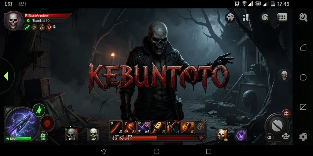 Tampilan gameplay KEBUNTOTO yang mencekam dan menegangkan.