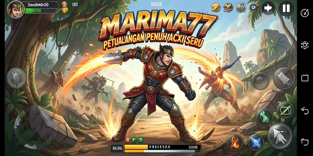Tampilan gameplay penuh aksi dari MARIMA77 yang mendebarkan.