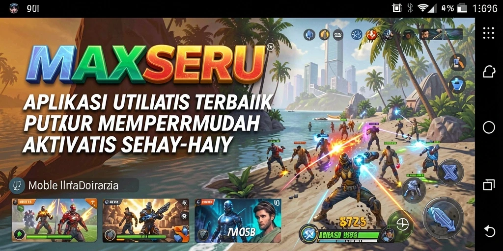 Tampilan antarmuka MAXSERU yang intuitif dan mudah digunakan.