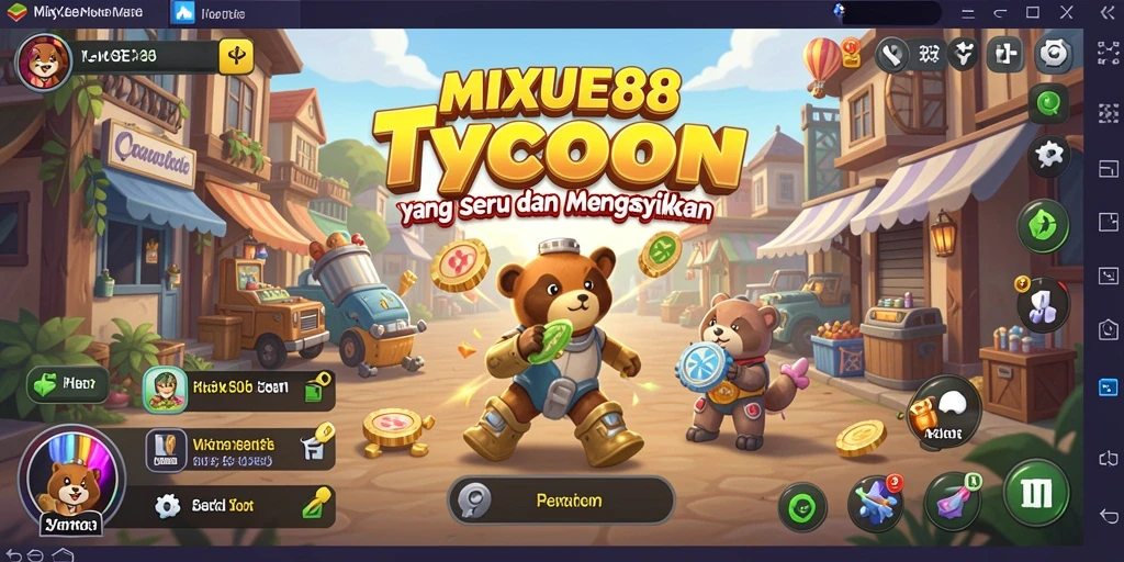 Tampilan gameplay Tycoon MIXUE88 yang menarik dan interaktif.