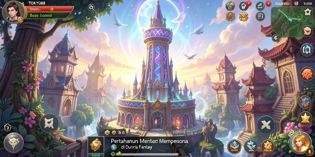 Screenshot gameplay menara pertahanan di TOKYO88 dengan aksi seru.